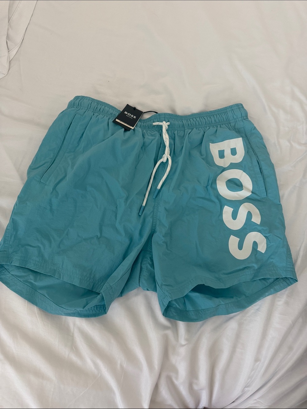 Boss Men's Turquoise Swim Trunks